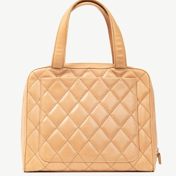 Chanel Wild Stitch Sand CC Quilted Leather Tote - Picture 4 of 14